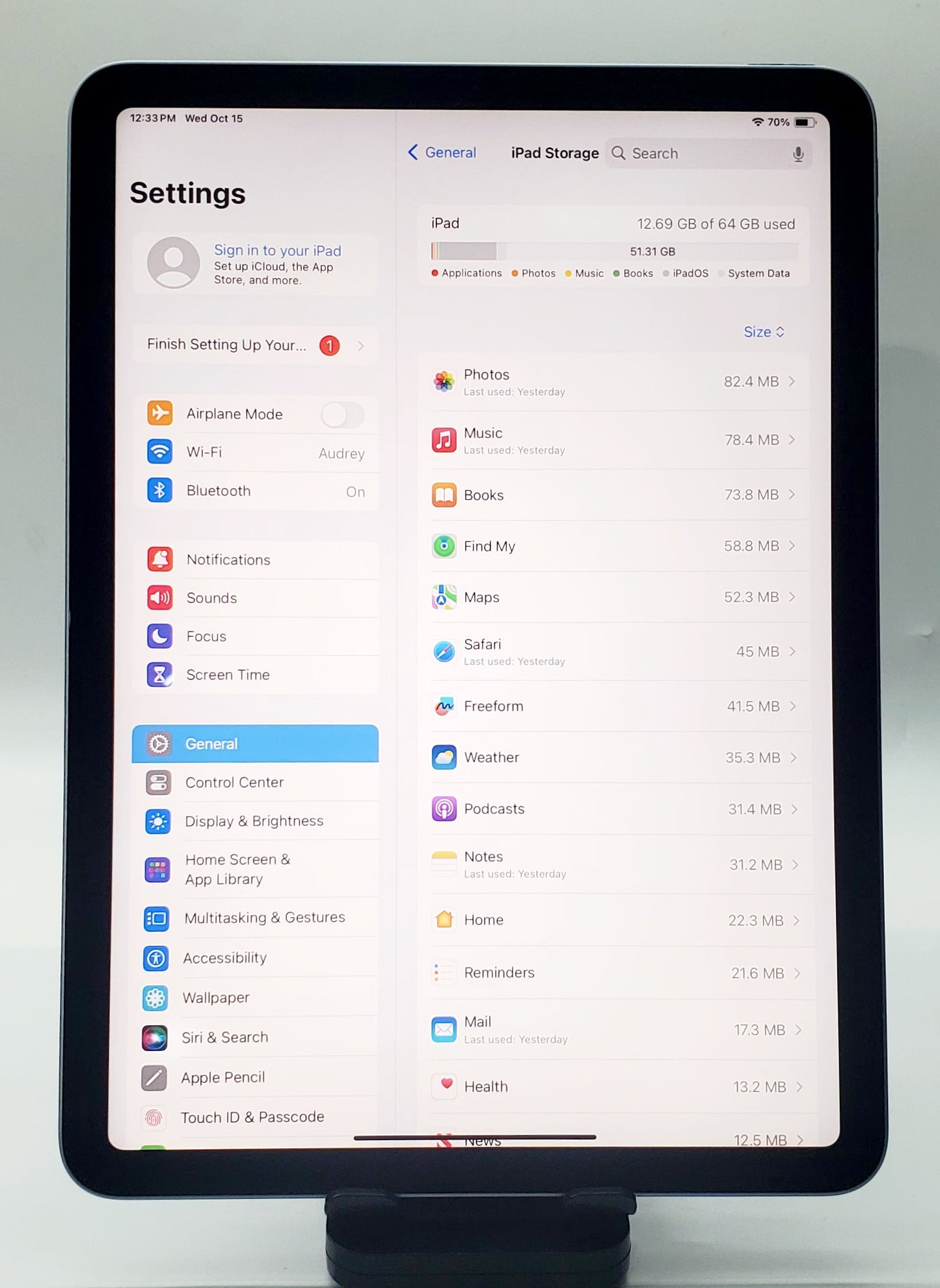Apple iPad Air 4th Generation (10.9") WIFI Light Blue