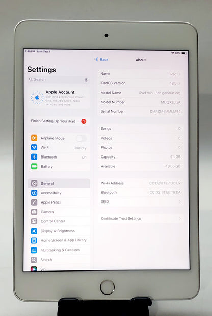 iPad Mini de 5ª generación – Plata, 64 GB, Wi-Fi