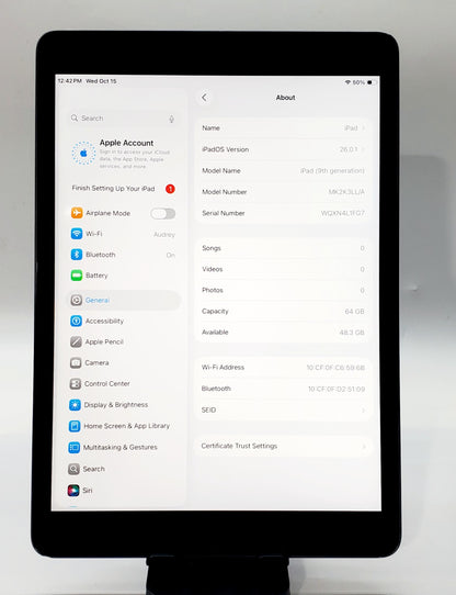 iPad de 9ª generación – Gris espacial, 64 GB, Wi-Fi