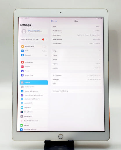 iPad Pro de 12,9 pulgadas de segunda generación – Oro, 256 GB, Wi-Fi