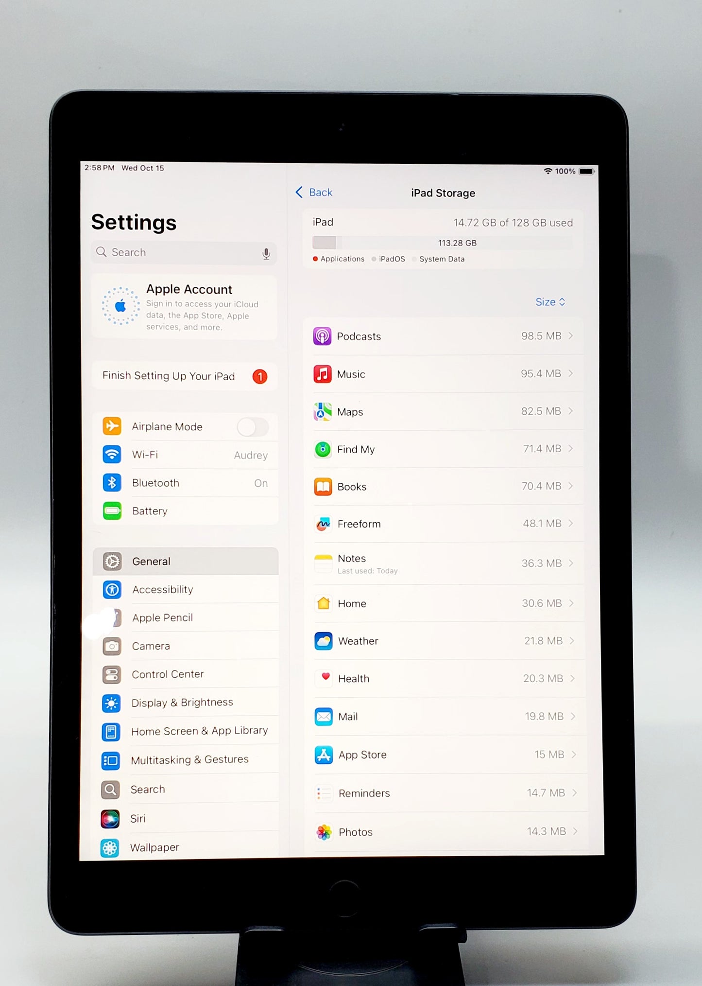 iPad de 8ª generación – Gris espacial, 128 GB, Wi-Fi