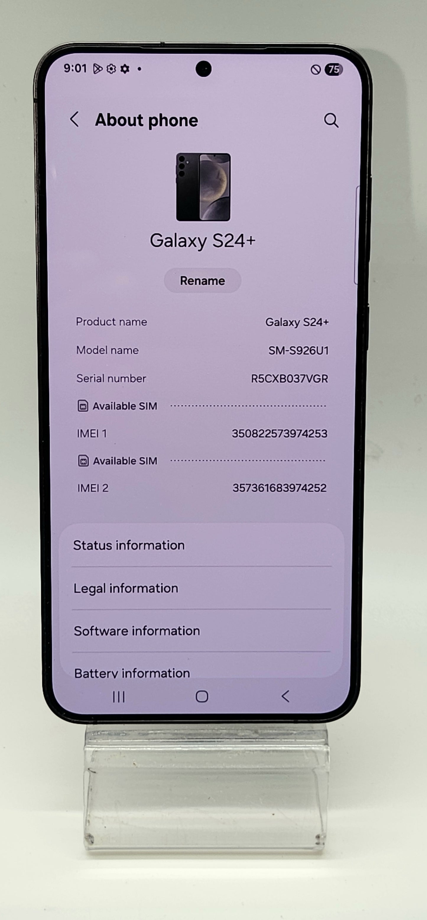 Samsung Galaxy S24+ 256GB Black – Unlocked