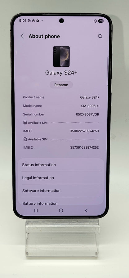 Samsung Galaxy S24+ 256GB Black – Unlocked