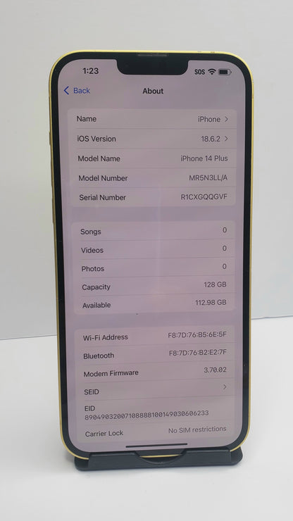 Apple iPhone 14 Plus – 128GB – Unlocked