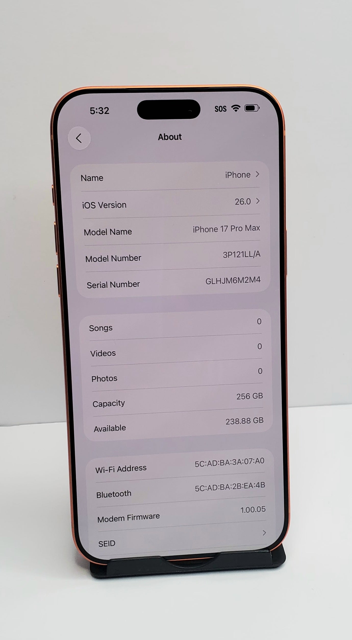 Apple iPhone 17 Pro Max – 256GB – Unlocked