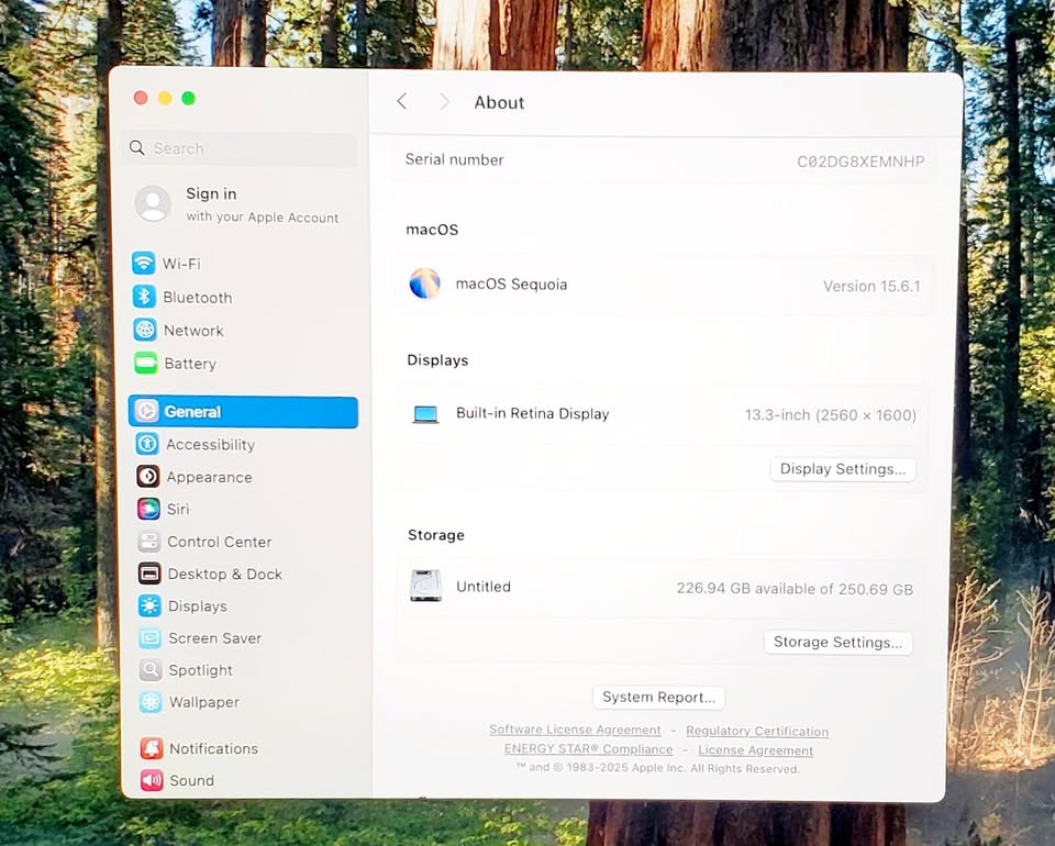 MacBook Air 2020 – Gris espacial, Core i3, 256 GB, 8 GB de RAM