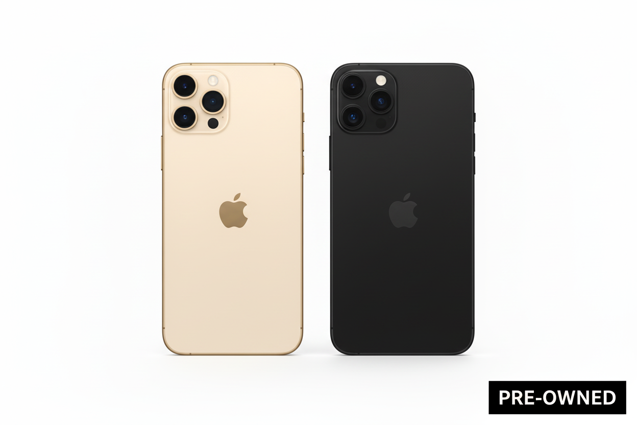 iPhone 16 Pro Max - Gold and Black - Back View - Pre-Owned