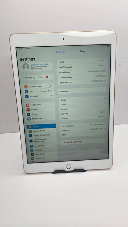 iPad 7th Generation – Rose Gold , 32GB, Wi-Fi